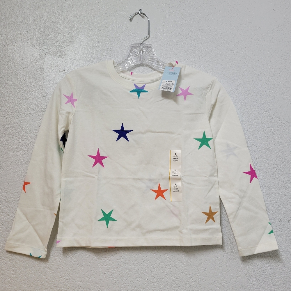 Cat & Jack Girls Multicolor Star Long Sleeve Tee Nwt